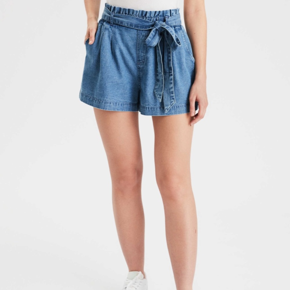 American eagle high waisted paper bag soft short